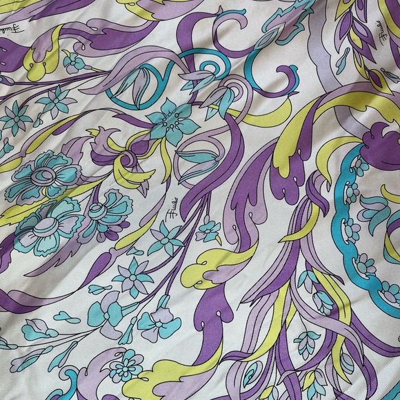 Emilio Pucci Vintage Heavy Silk Scarf - Picture 2 of 7